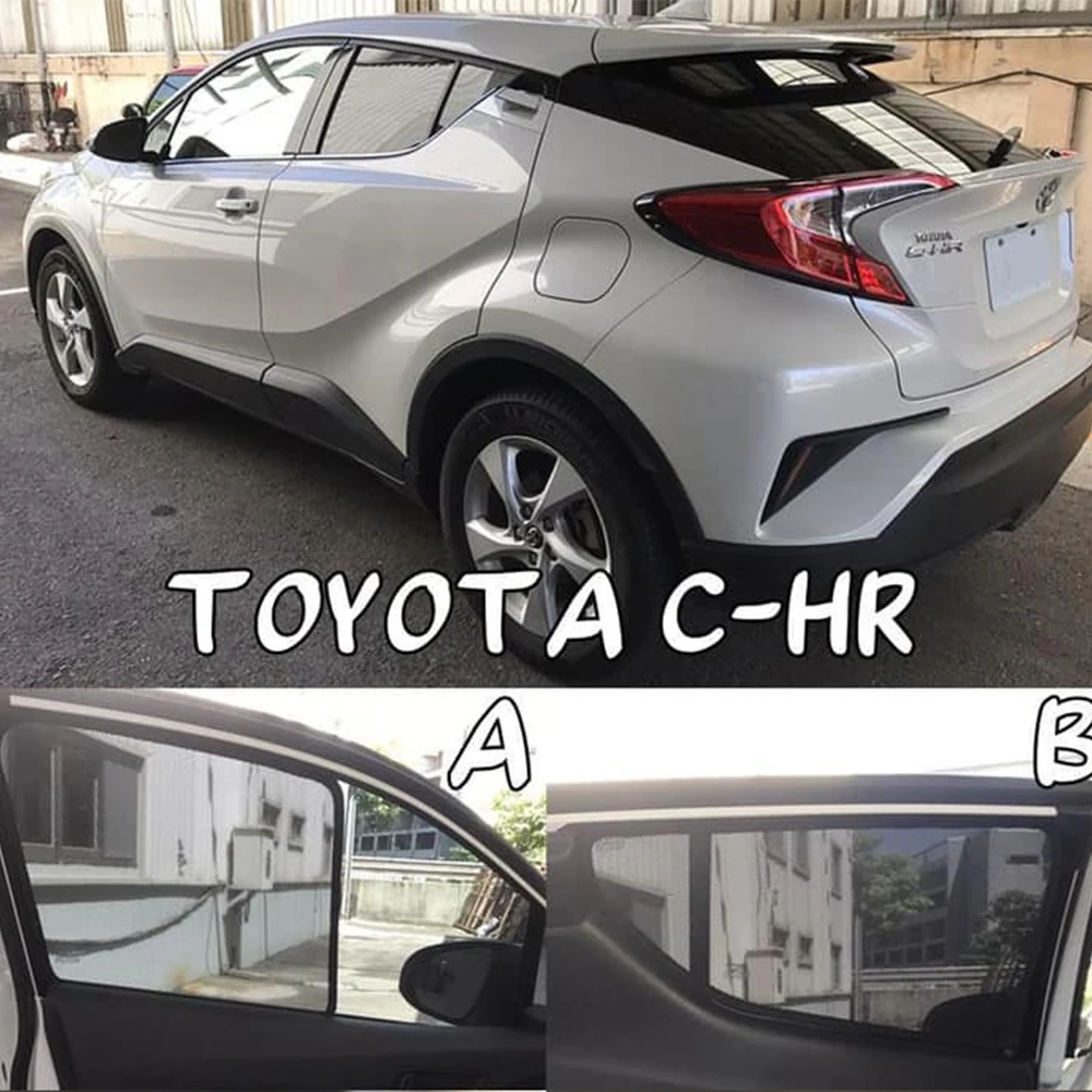 For Toyota CHR C-HR XA10 2016-2024 Magnetic Car Sunshade Shield Front Windshield Curtain Rear Side Baby Window Sun Shade Visor