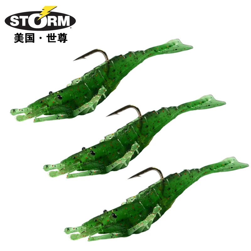 STORM American Buddha WLSP03 shrimp package lead shrimp 7g /80mm/3 Lua bait soft bait false bait.