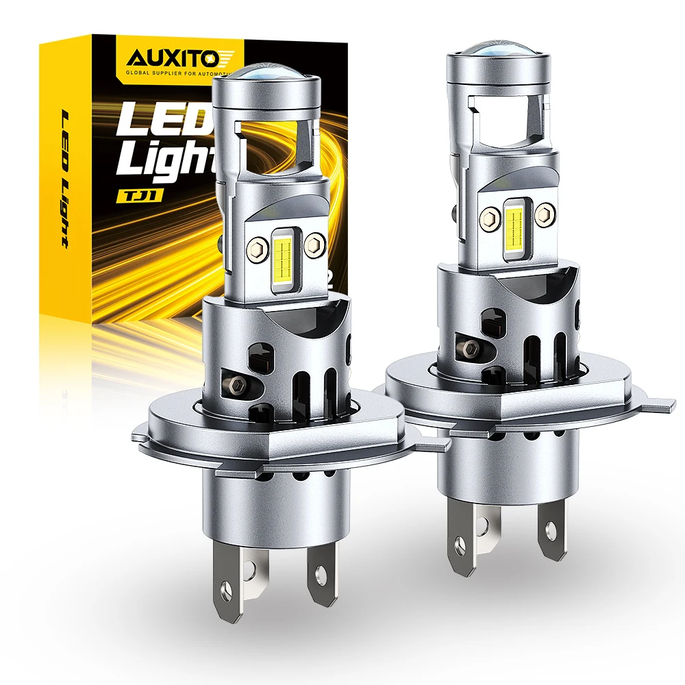 

AUXITO 2 шт. мини H7 светодиодные фары H4 светодиодные линзы проектора Canbus Hi/Low Beam 20000LM H4 мотоциклетные фары 12 В для LHD