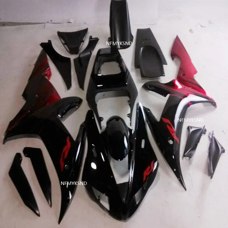 

Hot Motorcycle Fairing kit for YAMAHA YZFR1 02 03 YZF R1 2002 2003 YZF1000 yzfr1 02 03 ABS black red Fairings set