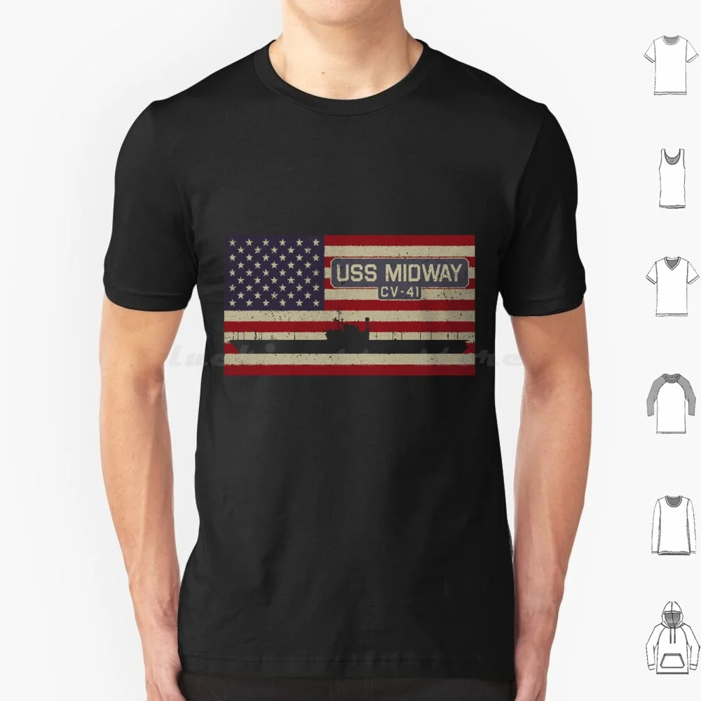 Uss Midway Cv-41 Carrier Ship Vintage American Flag Gift T Shirt Men Women Kids 6xl Uss Midway Cv 41 Carrier Ship