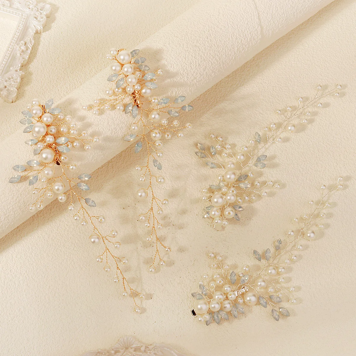 

Новый свадебный головной убор в китайском стиле в стиле ретро, красивые свадебные аксессуары для волос, заколка для волос ручной работы с жемчужной стороной в виде утконоса