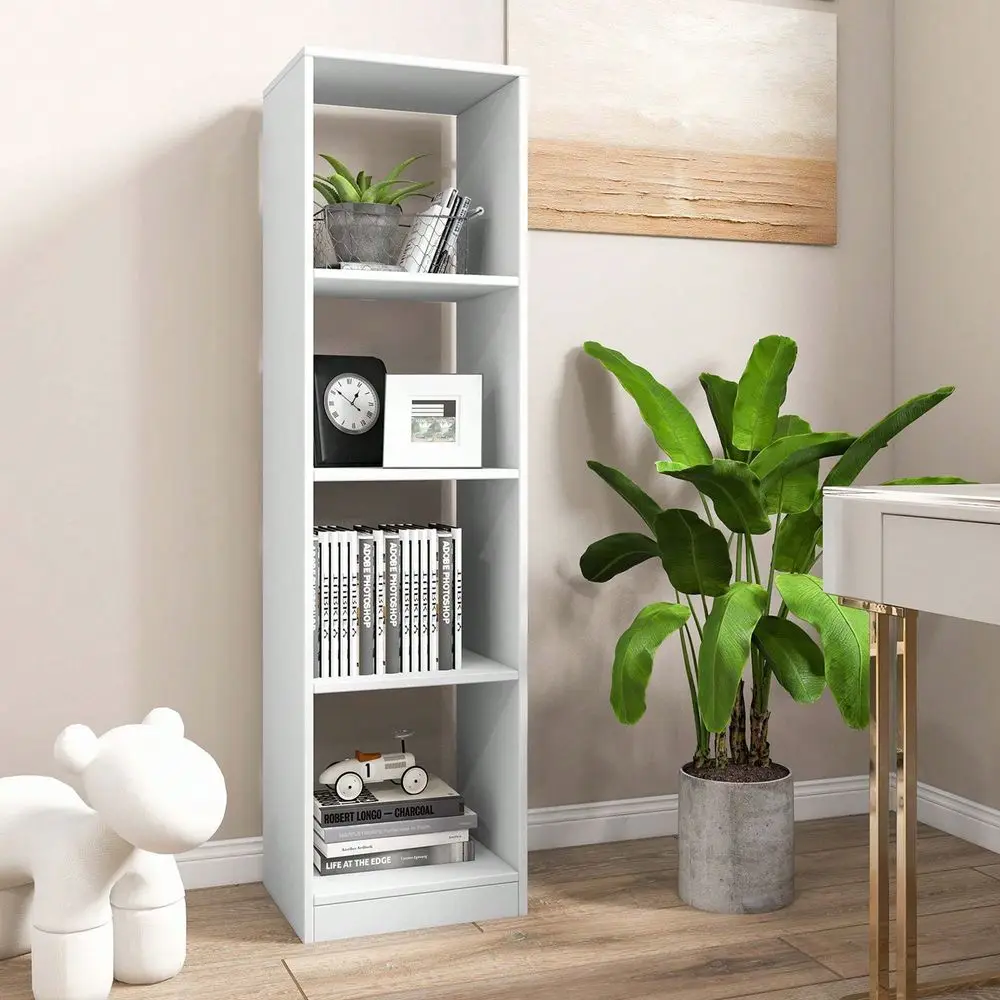 

1PC 56 Tall Bookcase, Freestanding Bookshelf With 4 Open Cubes
