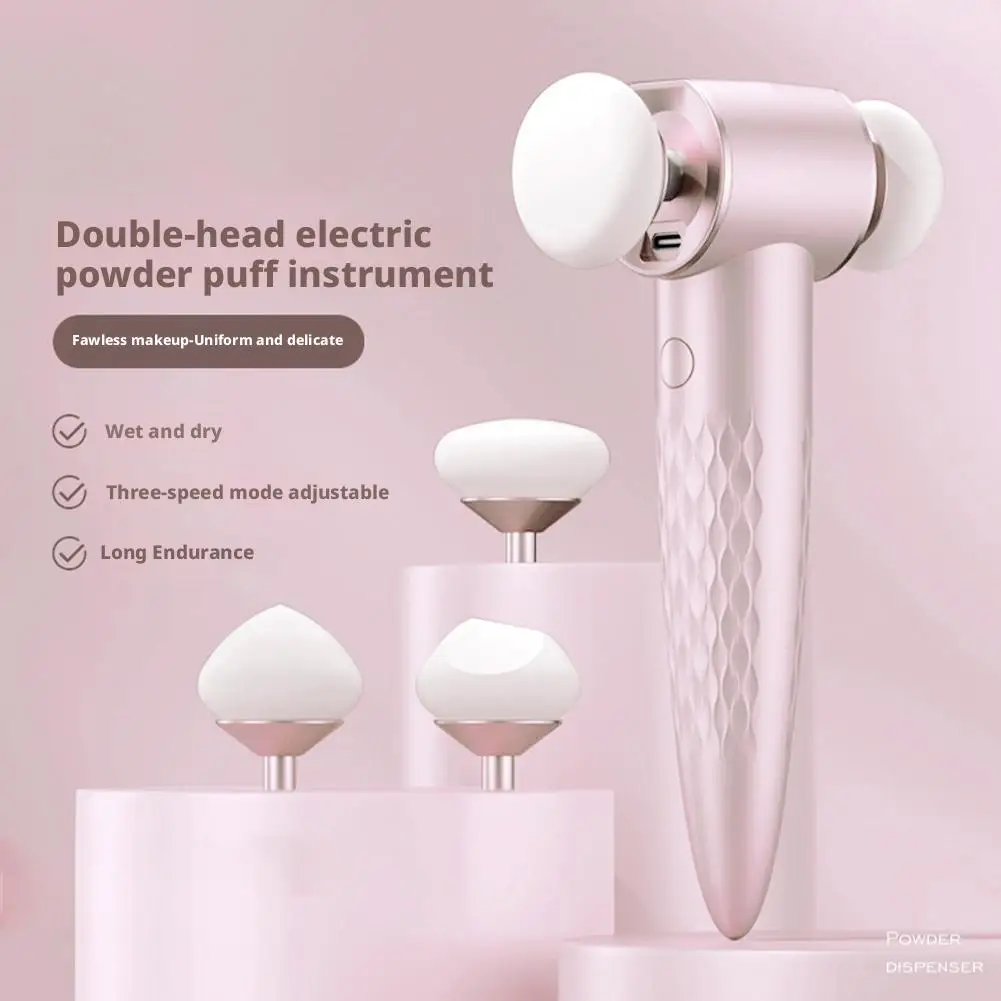 Mini máquina elétrica de sopro de pó altamente eficiente, acessórios recarregáveis com esponja de velocidades, múltiplas 3 maquiagem e u8t8