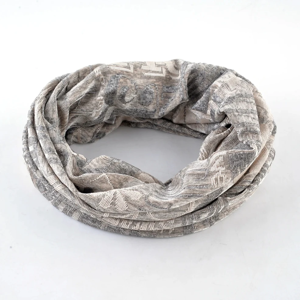 مزدوجة استخدام وشاح قبعة المرأة محبوك قبعات الجاكار الرجال وشاح قبعة في الهواء الطلق بونيه قبعة الدراجات عمامة ذيل حصان قبعة للنساء #5