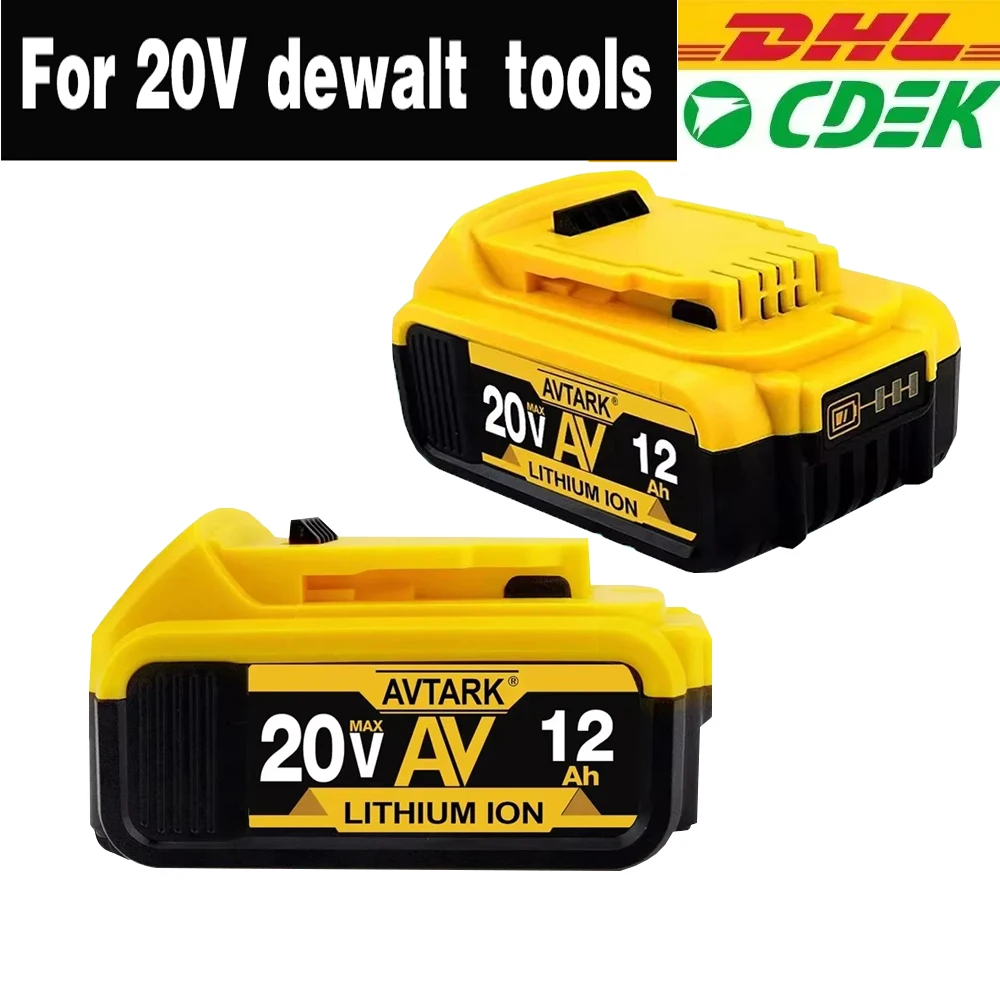 DCB200 20V Battery Compatible with dewalt power Tools 12Ah rechargeable electric tool Lithium batteries 20Volt 12Ah