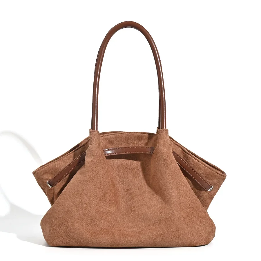 

Faux suede Ladies Handbags Luxury Designer Wings Bag female Crossbody Bags commute Women's Tote Daily Collocation brown