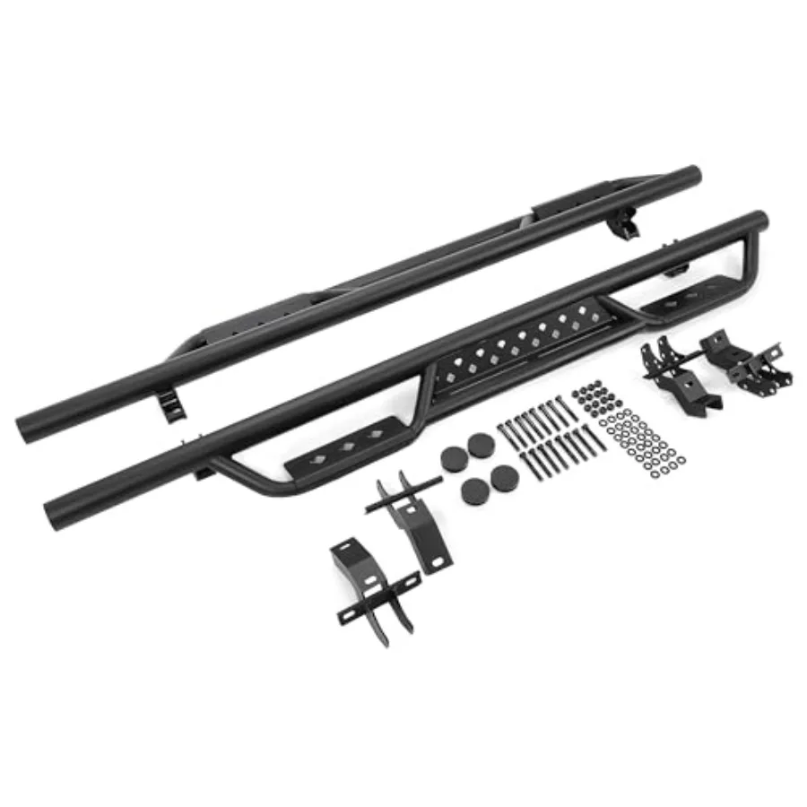 Treeplanken Drop Side Step Compatibel met 20212025 Ford Bronco 4-deurmodellen Heavy Duty Black Tube Rock Slider Rails Step Ba