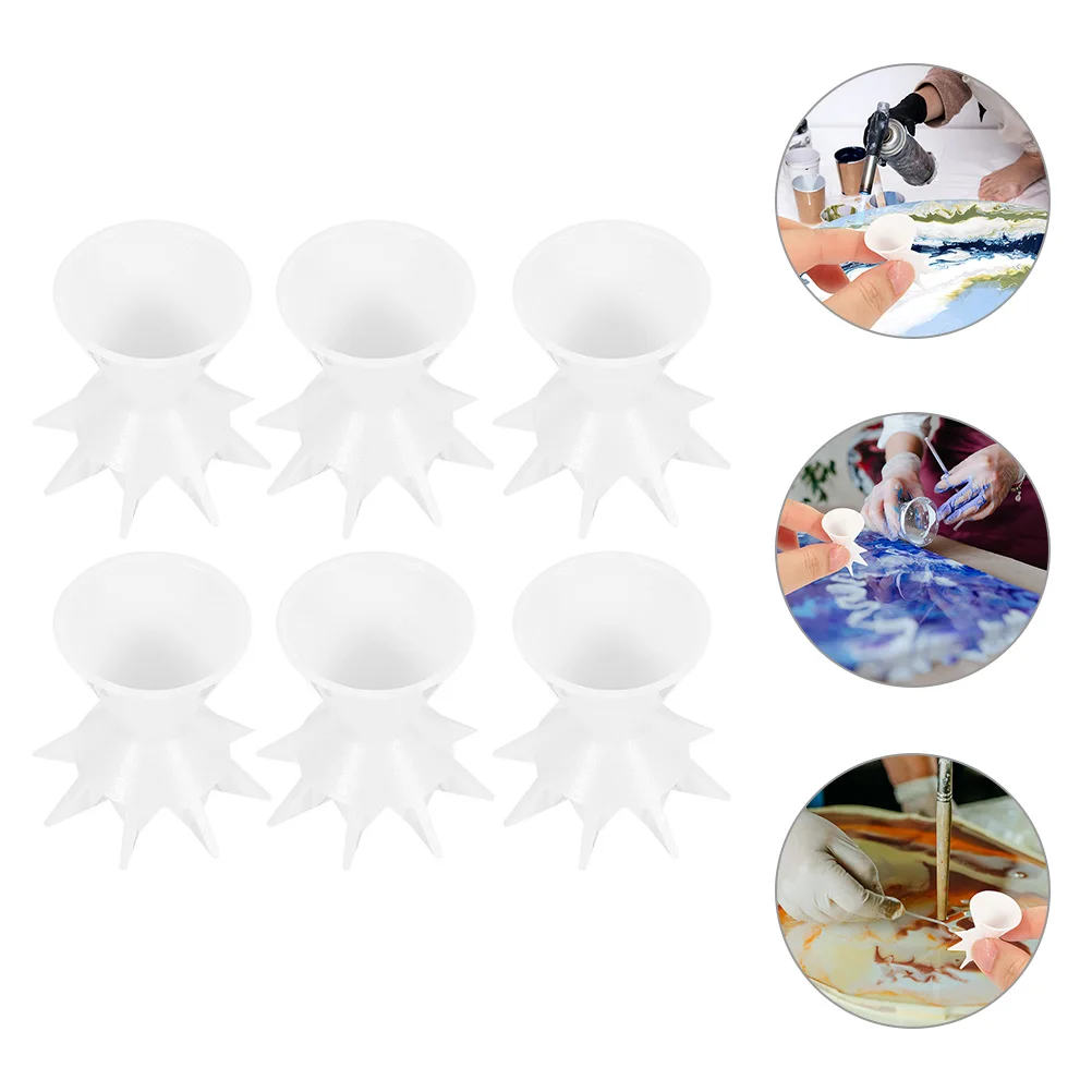 

6 Pcs Painting Funnel Cup Auto Mixing Oil Accessories Split Cups Reusable Pouring Resin Coating Pots Making Tool Supplies