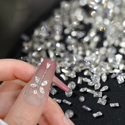 50Pcs Mini Flat Bottom Nail Rhinestones Glitter Silver Crystal Jewelry DIY Design Making Beads Beauty Decorations For Nail Art