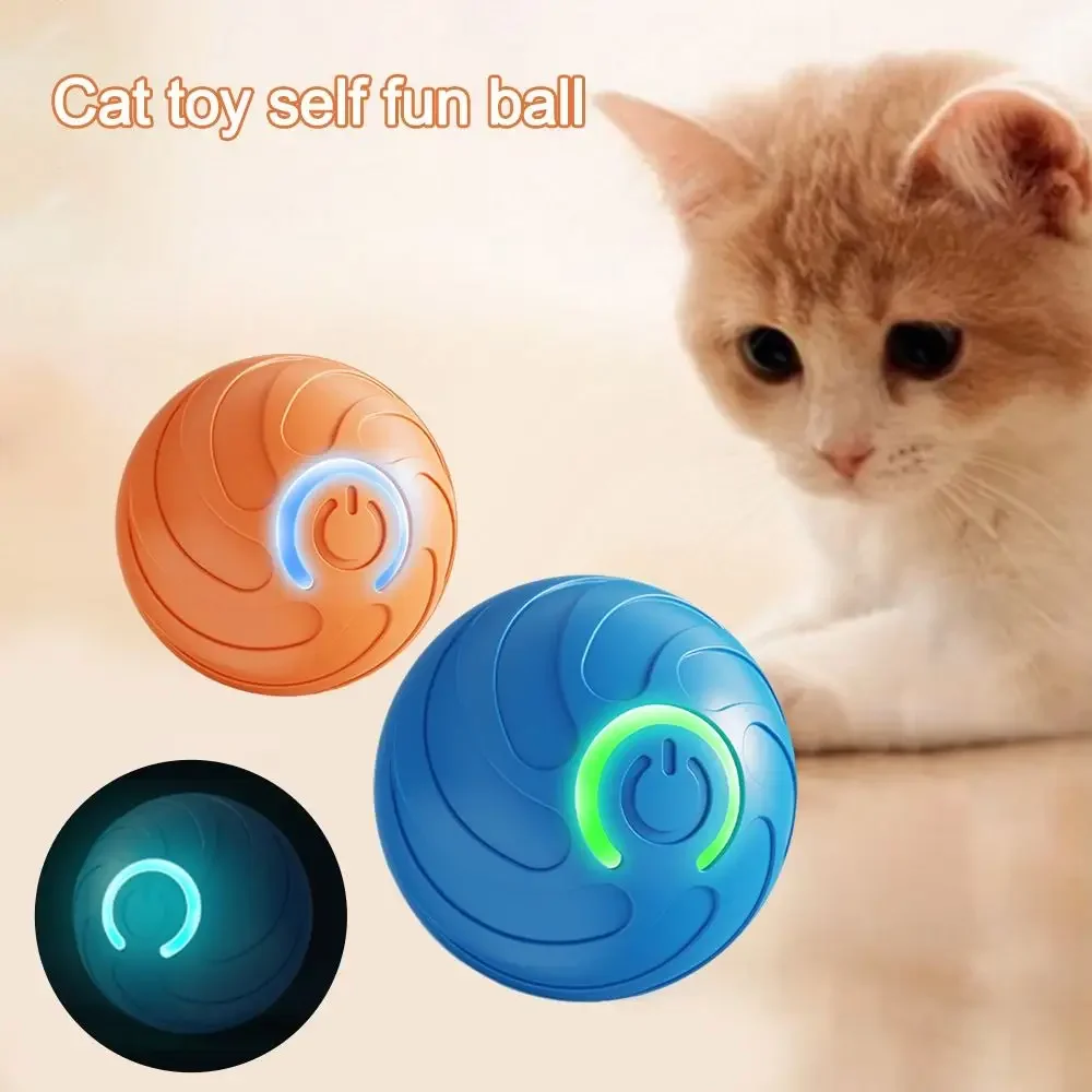 Automatic Smart Cat Toy Fast Rolling USB Rechargeable Dog Cat Training Ball Indoor Playing Self Moving Balls Toy Pet Supplies