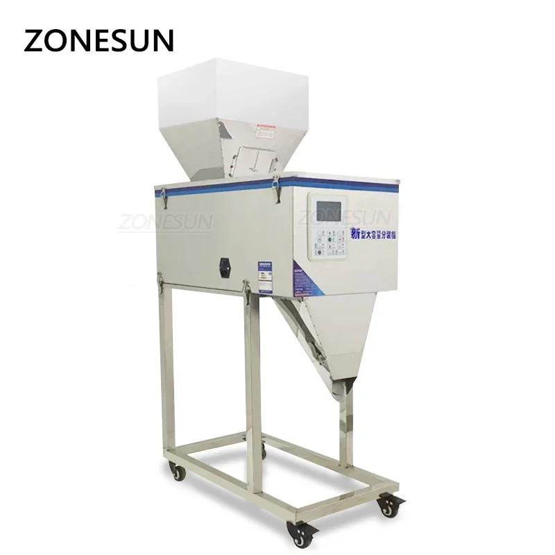 ZONESUN 20-3000g Food Racking Machine Granular Powder Materials Weighing Packing Machine Filling Machine For Seeds Coffee Bean