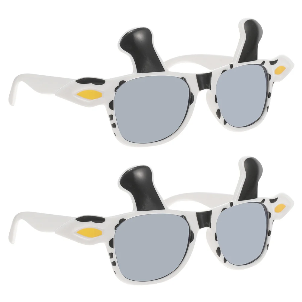 

2Pcs Black Cow Animal Glasses Funny Eyeglasses for Adults Party Birthday Photo Booth Props Novelty Cow Sunglasses