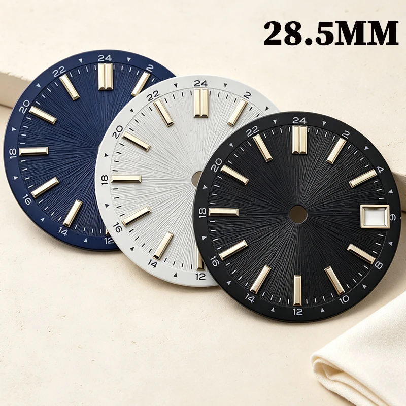 28.5mm NH35 Watch Dial Sun Stripe Dial Watch Face Watch Parts for NH35/NH36 Movement For 4R35/4R34 Watch Accessories