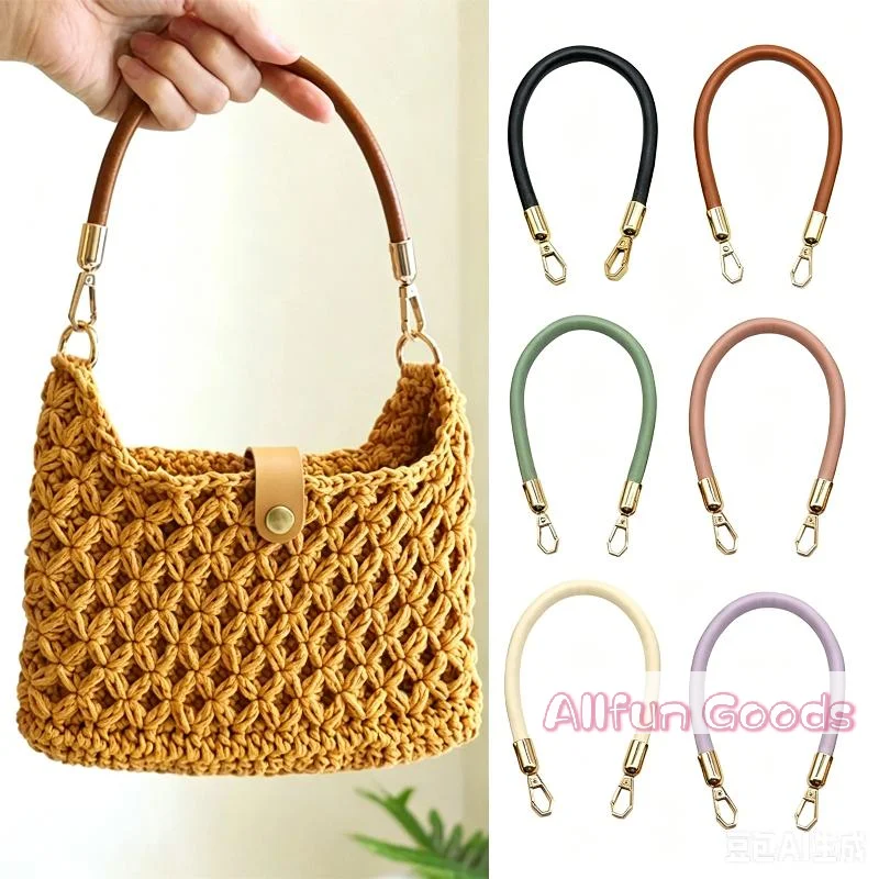 40CM PU Leather Bag Belt Gold Chain Buckle Handle Handbag Strap Women's Bag Handles Shoulder Bag Straps Replacement Accessories
