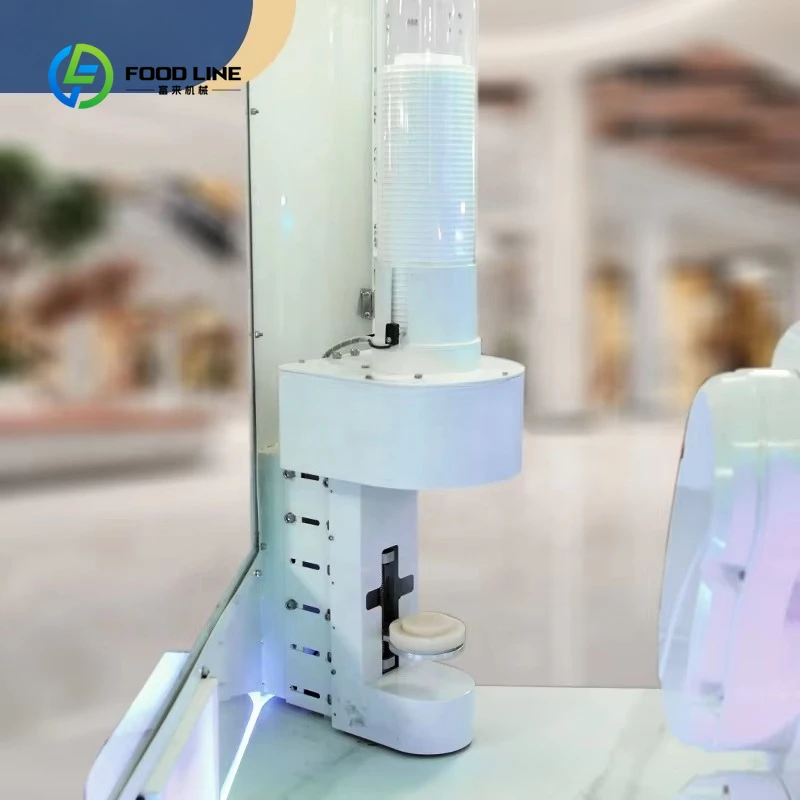 Customized Factory 6 Axis Robot Arm Automatic Operate Commercial Iced Coffee Vending Machine for Shopping Mall