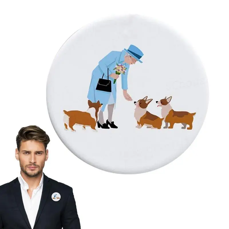 Украшение на Рождество «Королева и корги», модель 2022, Подвесные Украшения для автомобиля с изображением ее величества, королевы Елизаветы II