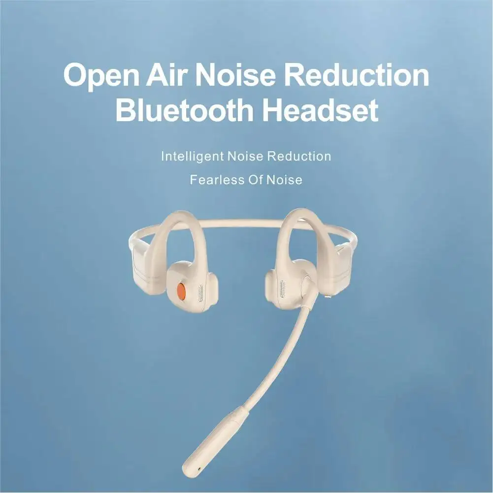 

Air Conduction Bluetooth 5.3 Neckband Earphones with Adjustable Extended Mic HIFI Stereo Wireless Headset For Meeting Sports