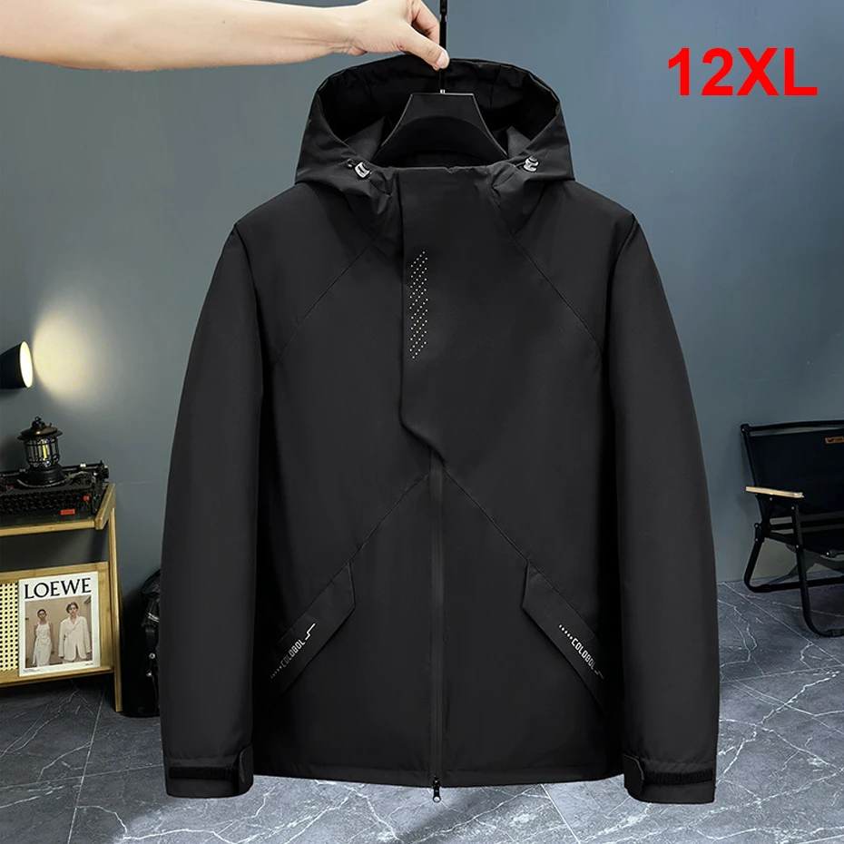 

Waterproof Windbreaker Jacket Men 12XL Plus Size Cargo Jackets Fashion Casual Hiking Camp Jacket Coat Outdoor Outerwear