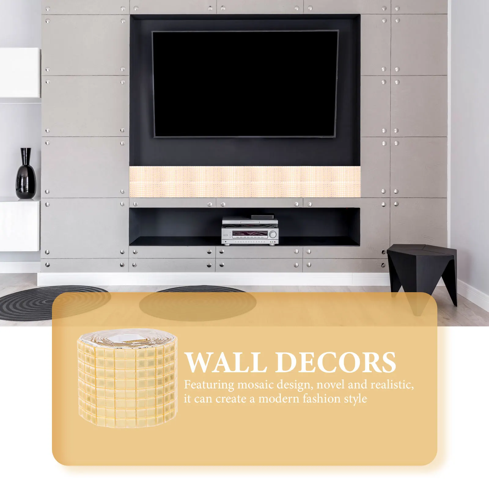 Mirror Decorative Stickers Self Adhesive Bathroom Decoration Wall Tiles Glass Stick-on