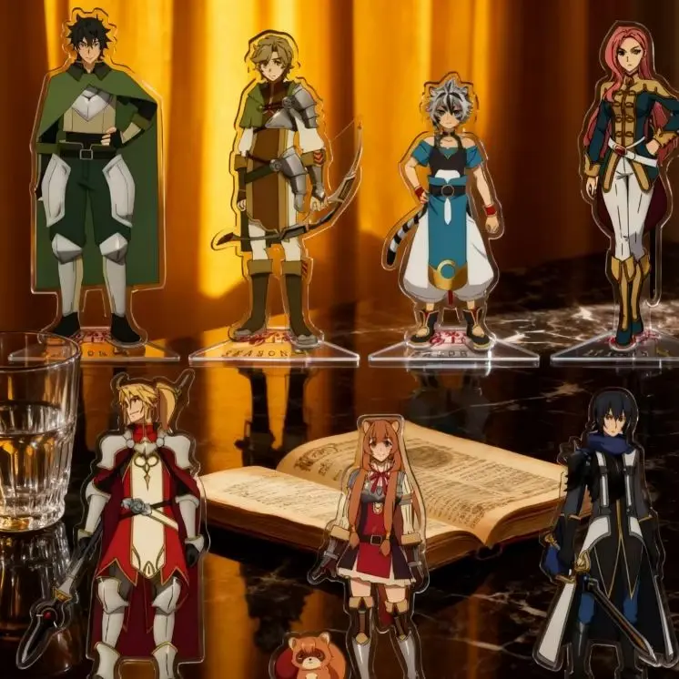Naofumi Iwatani Anime The Rising of the Shield Hero Acrylic Stand Model 15CM Raphtalia Plate Cosplay Prop Decor Gift Collecting