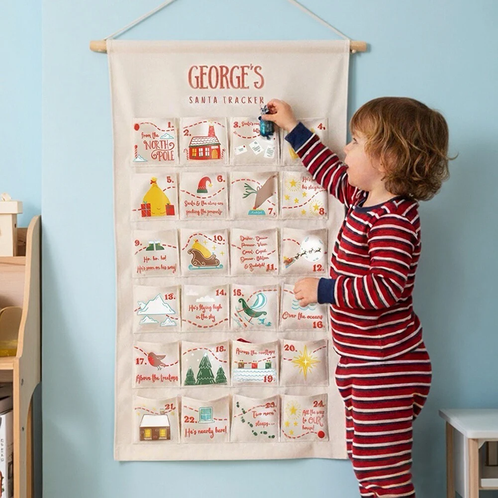 

Новогодний тканевый настенный календарь-украшение: создает ежедневную праздничную атмосферу и традиции. Уютный декор для гостиной