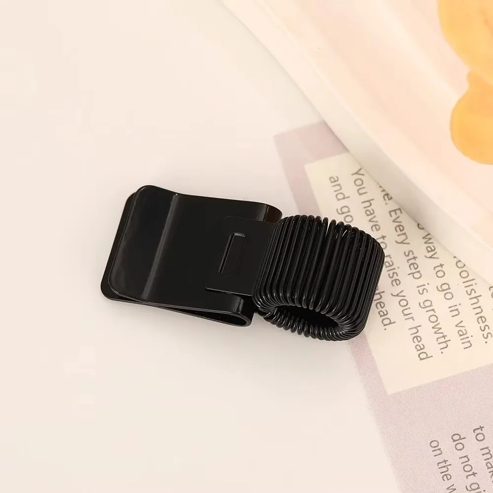 Metal Pen Loop Holder Anti-lost Multi-functional Spring Pen Clip Secure Grip Fixed Stationery Bookmark
