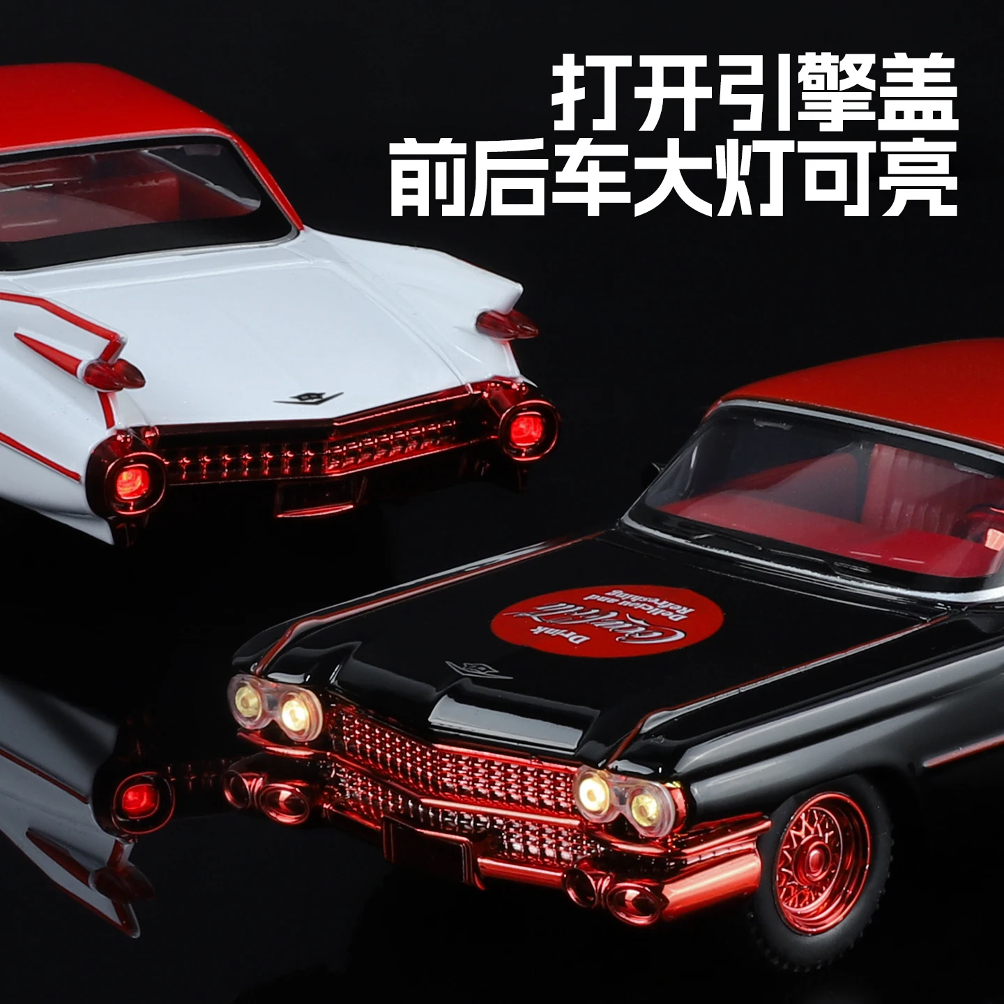 Cadillac – base de plaque signalétique 1:32, nouveau Style, modèle de voiture en alliage de fusée, jouet exquis, son et lumière, cadeau pour garçons, objets de collection