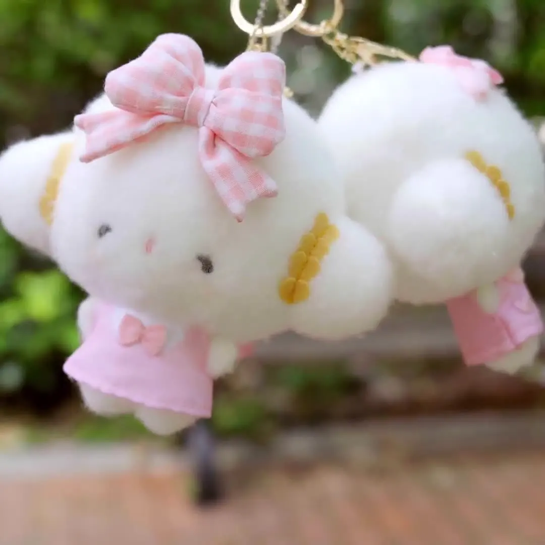 Sanrio New Kawaii Cute Cogimyun Kogimyun Plush Keychain Kids Stuffed Plush Toys Small Pendant Birthday Gifts For Children Girls