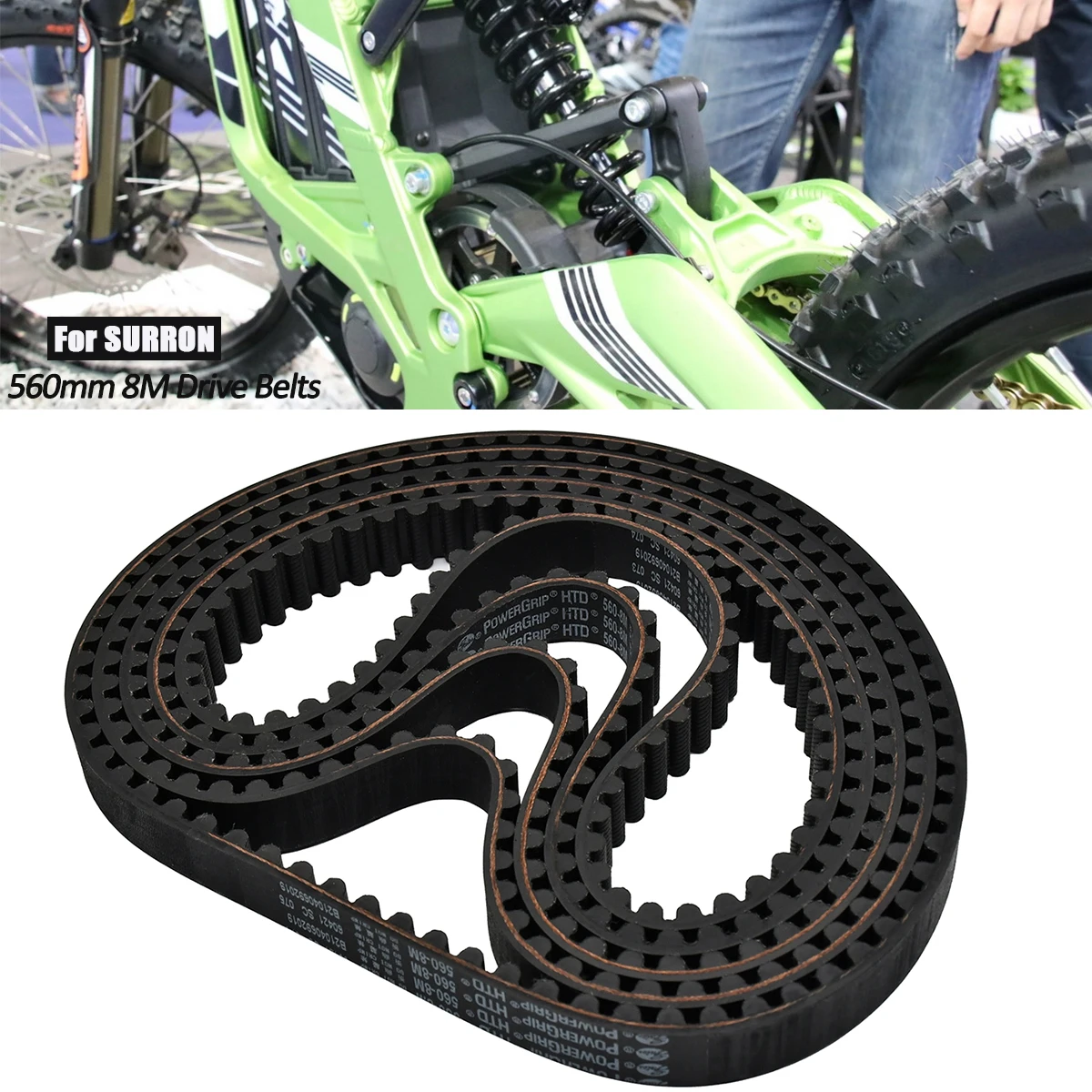 

For Sur-Ron Light Bee S X Motocross Electric Bike 560mm 8M Drive Belts Transmission Belt Surron Sur Ron A Dirt Pit Bike