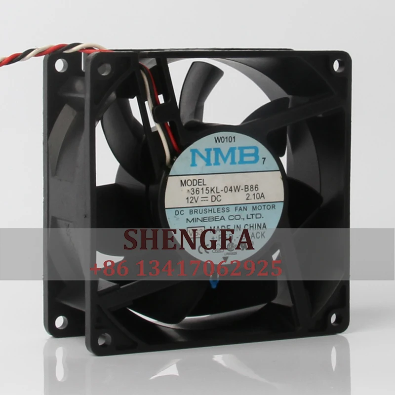 NMB 3615KL-04W-B86 Chassis Cooling Fan 9cm 9038 92x92x38mm 12V 2.10A Resistance Thermal Temperature Control