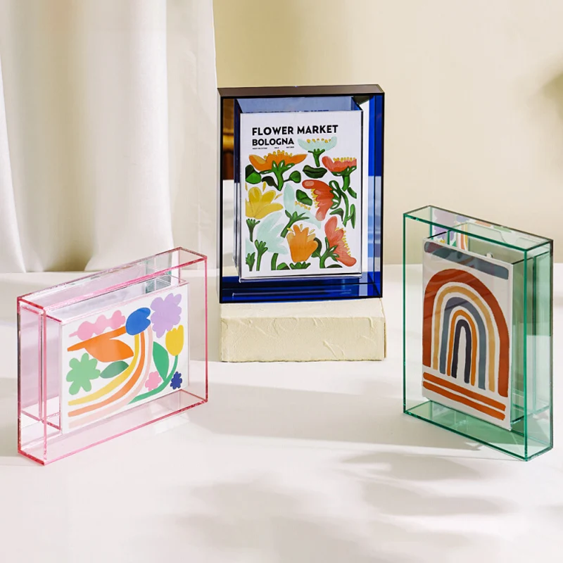 Acrylic Photo Frame Idol Photocard Holder 5 Inch Picture Frame Postcard Box Wall Hanging Displayer Room Home Decoration 액자