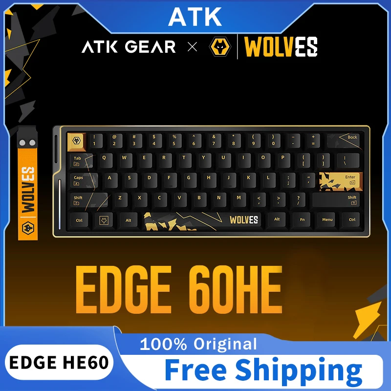 

ATK EDGE HE60 Gaming Mechanical Keyboard Magnetic Axis Customization Jade Switch Aluminum Pile Cap Gaming Esports GIFTS
