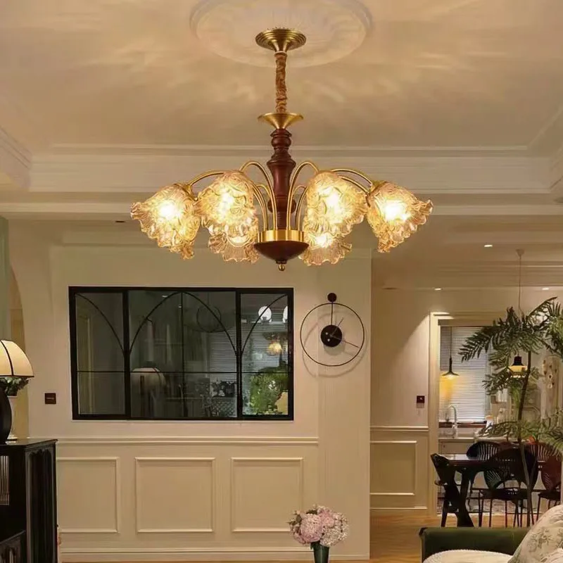 French Medieval Living Room Pendant Lamps American Retro Hall Main Light 2026 New Master Bedroom Dining Room Lighting Fixture