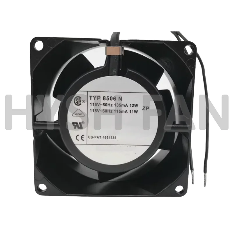 

TYP 8506N 115V 12/11W 8038 AC Fan All Metal High Temperature Resistant Fan