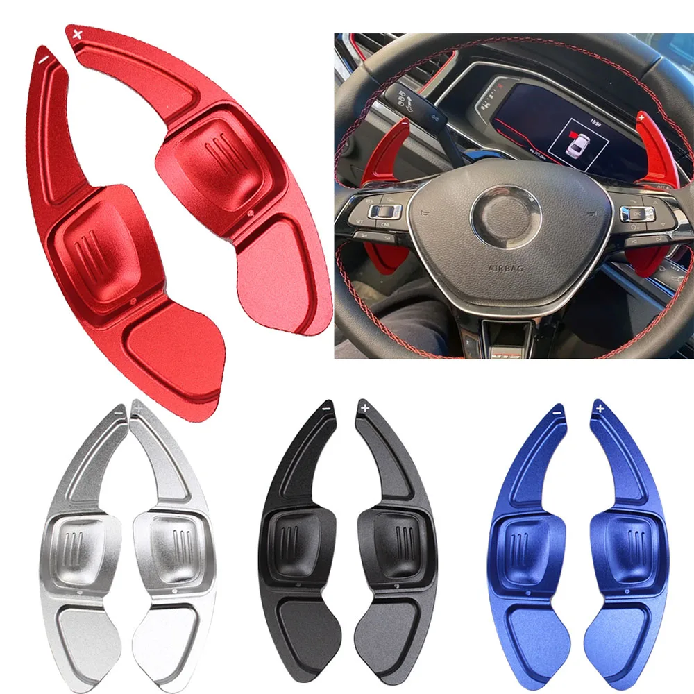 Aluminum Larger Paddle Shifter Extensions for Volkswagen 2022-up MK8 Golf GTI Golf-R e-Golf,Paddle Shifter DSG Gear Stickers