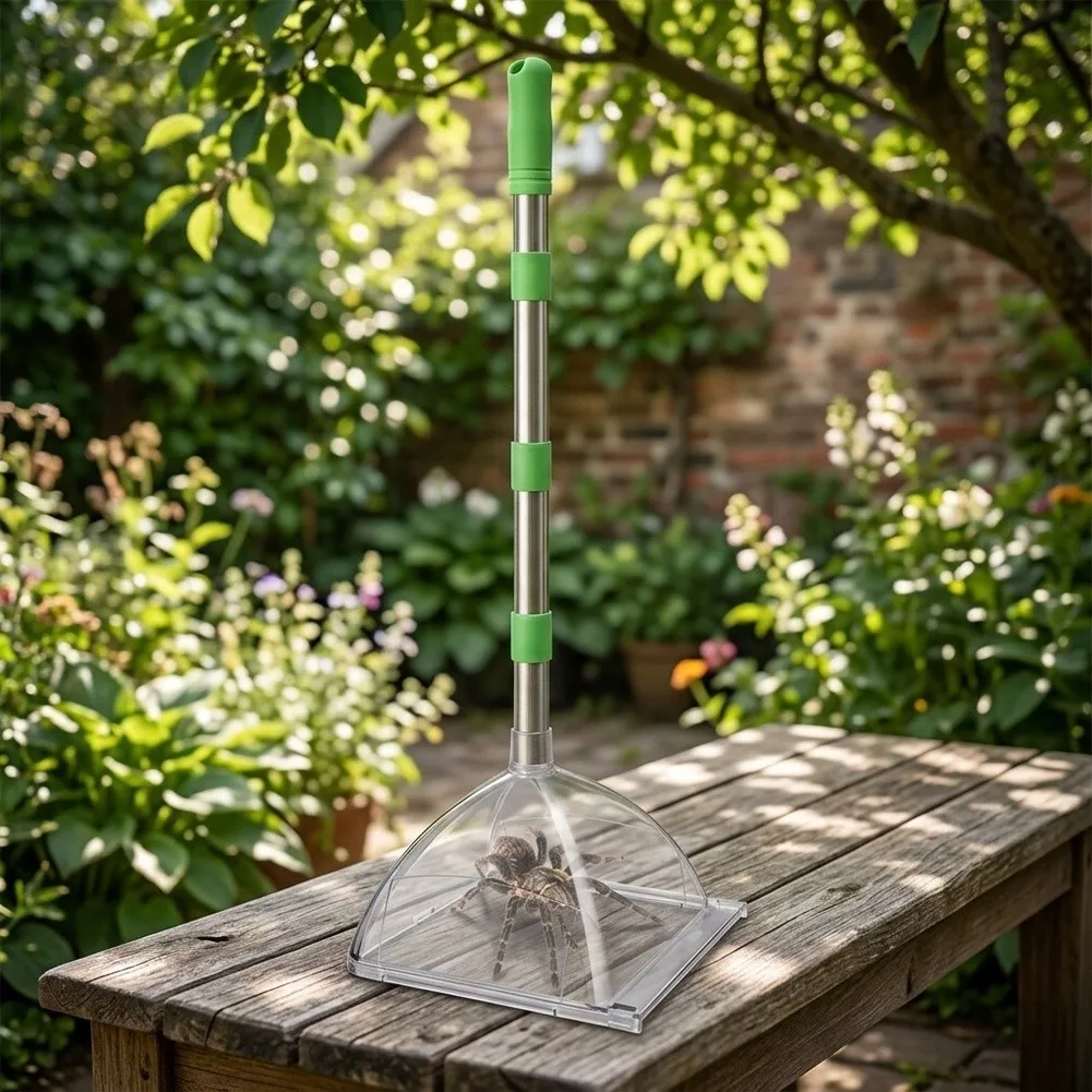 Long Handle Catcher No-Harm Catcher Robust Stainless Steel Transparent Box 82cm Catching Range Easy Release For