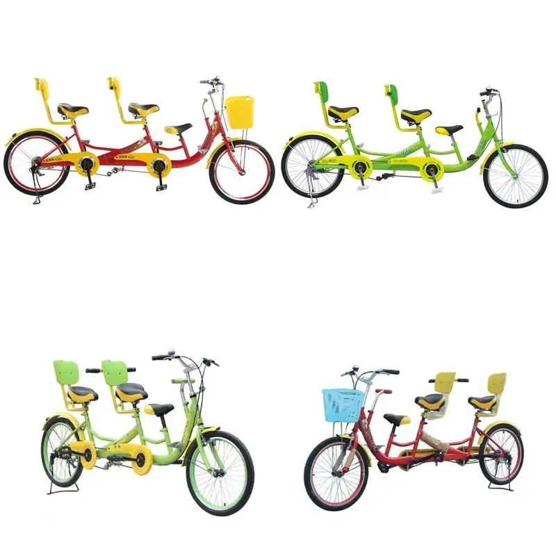 2 Wheel Family Two Seat Bike Tandem  Suspension Family Freight 2 Seat Off-Road Crocodile Tandem