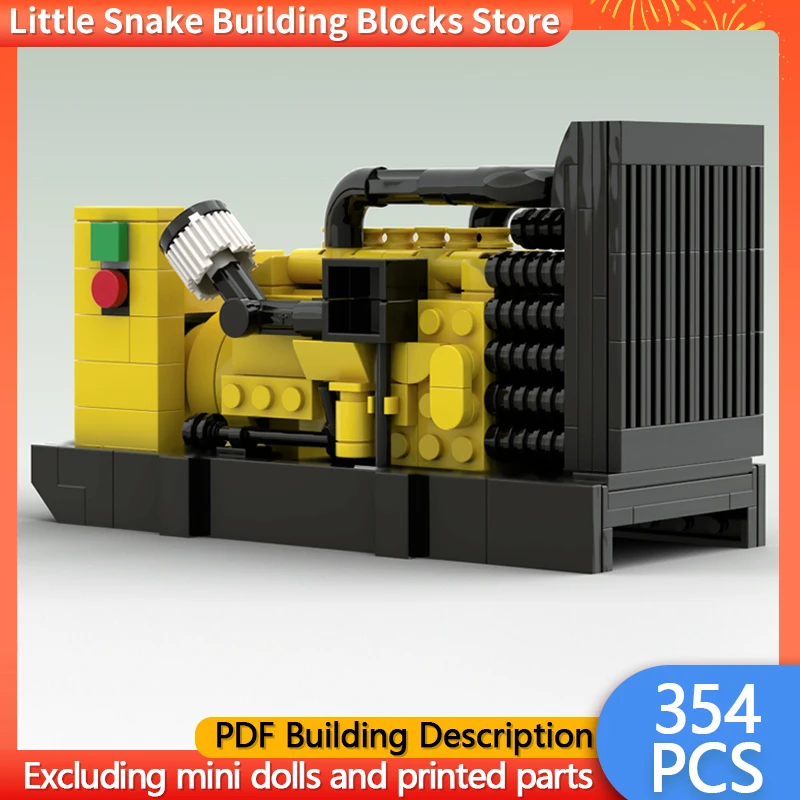 City Car Model MOC Building Bricks DE500 GC Diesel Generator Modular Technology Children Holiday Gifts Assemble Toys Suit