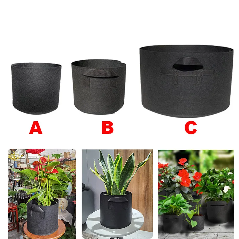 

Garden Tools Plant Grow Bags Fabric Flower Pot Home Gardening Growing Vegetable Planting Pot Container Planter