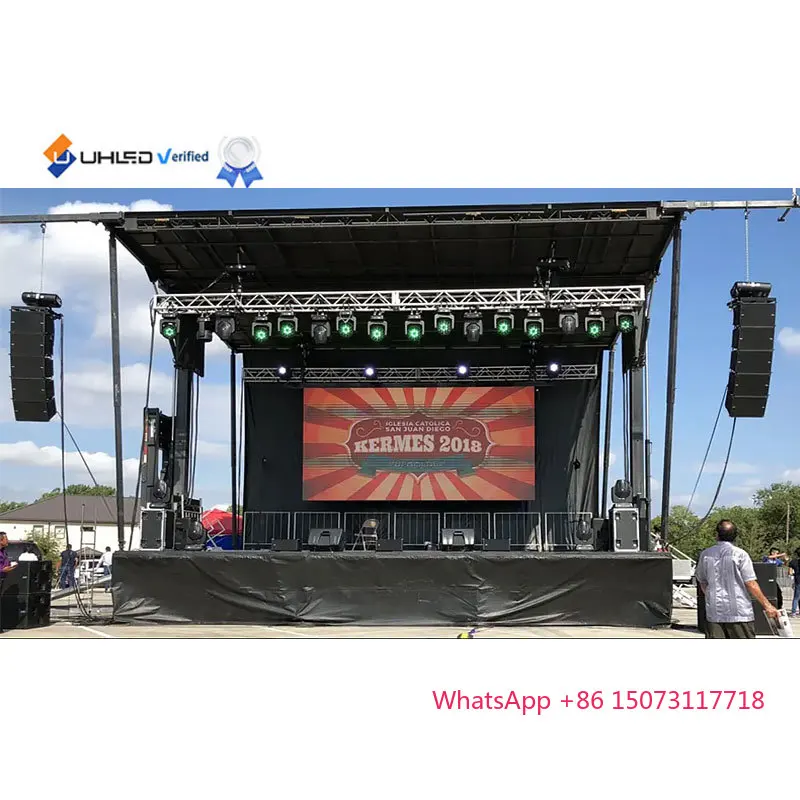 Pannello video da parete con display a LED per interni ed esterni da 500 * 500 mm per concerti sul palco e schermo LED ad alta visibilità per noleggio
