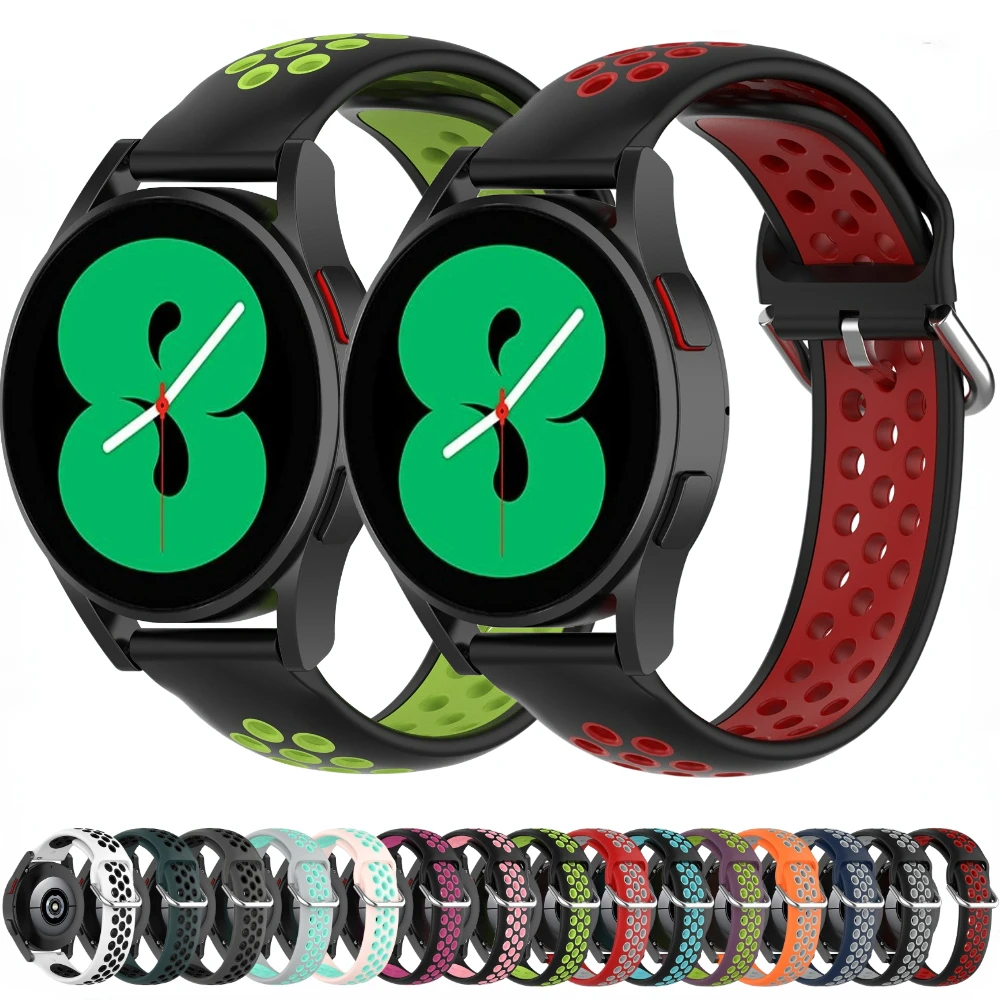 

20mm Silicone Band For Samsung Galaxy Watch 4/5 44mm 40mm/Classic 46mm 42mm Sport Wristband Samsung Galaxy Watch 5Pro 45mm Strap