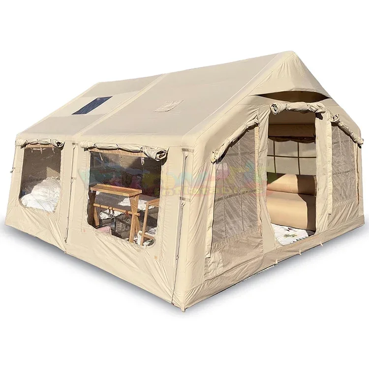 Portable outdoor air 2-10 person glamping house travel waterproof 4 season family party inflatable camping tent