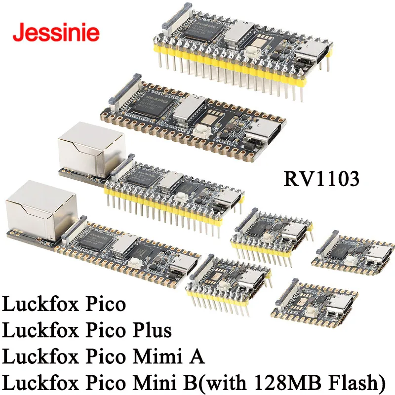 LuckFox Pico Mini/Plus Linux Development Board Module RV1103 64MB DDR2 Memory 128MB Flash Rockchip with Network Port RISC-V