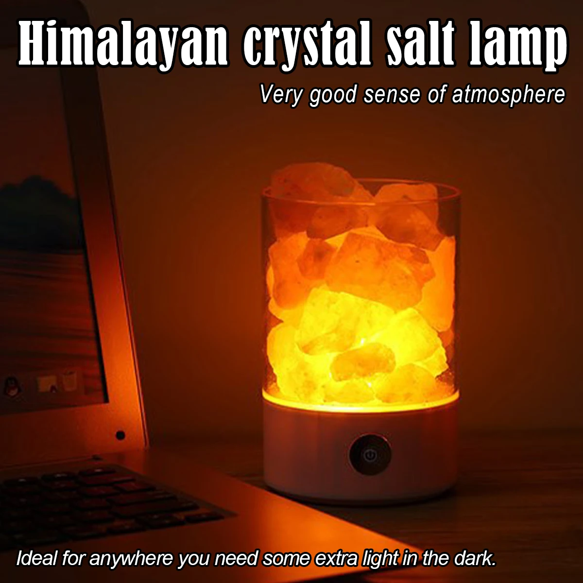 M2 M4 Himalayan Crystal Salt Lamp Christmas Bedside Multicolor & Purifier Purification Air Stone Table Flame Led Fixture Bedroom