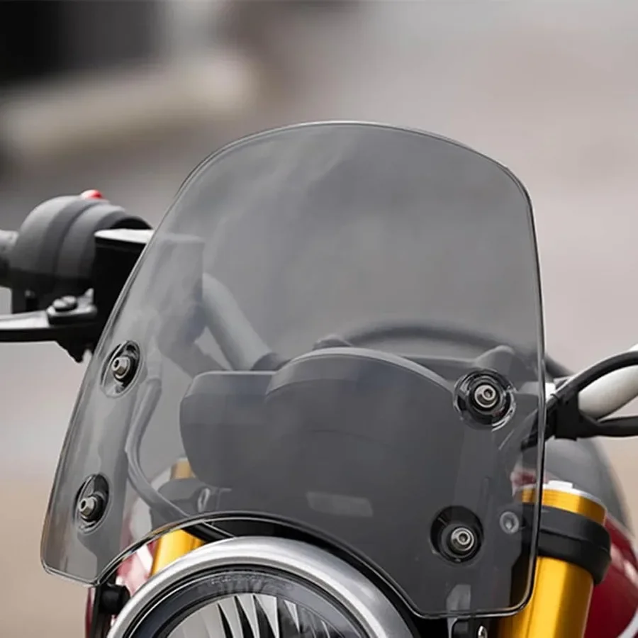 

2025 скорость 400 переднее лобовое стекло мотоцикла ретро ветрозащитная панель спойлер с кронштейном дымчато-серого цвета для модификации мотоцикла