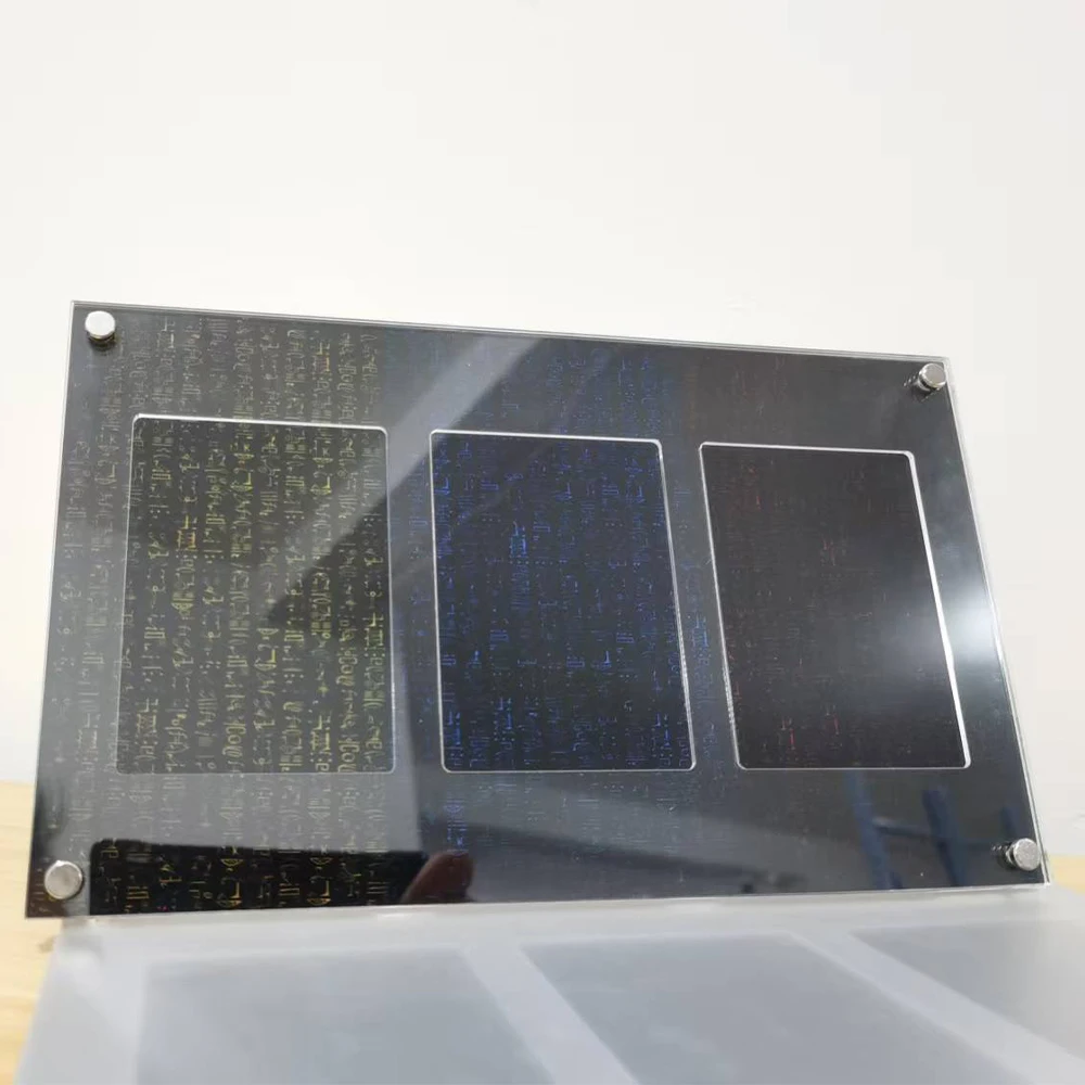 DIY بطاقة الاكريليك الطوب ليو غي أوه! بطاقة المجموعة، حامل عرض واقي لسطح الطاولة من الله المصري، بدون بطاقة، هدية للعطلات #1