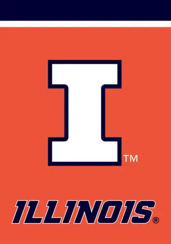 Illinois Fighting Illini House Flag Licensed ; Briarwood Lane