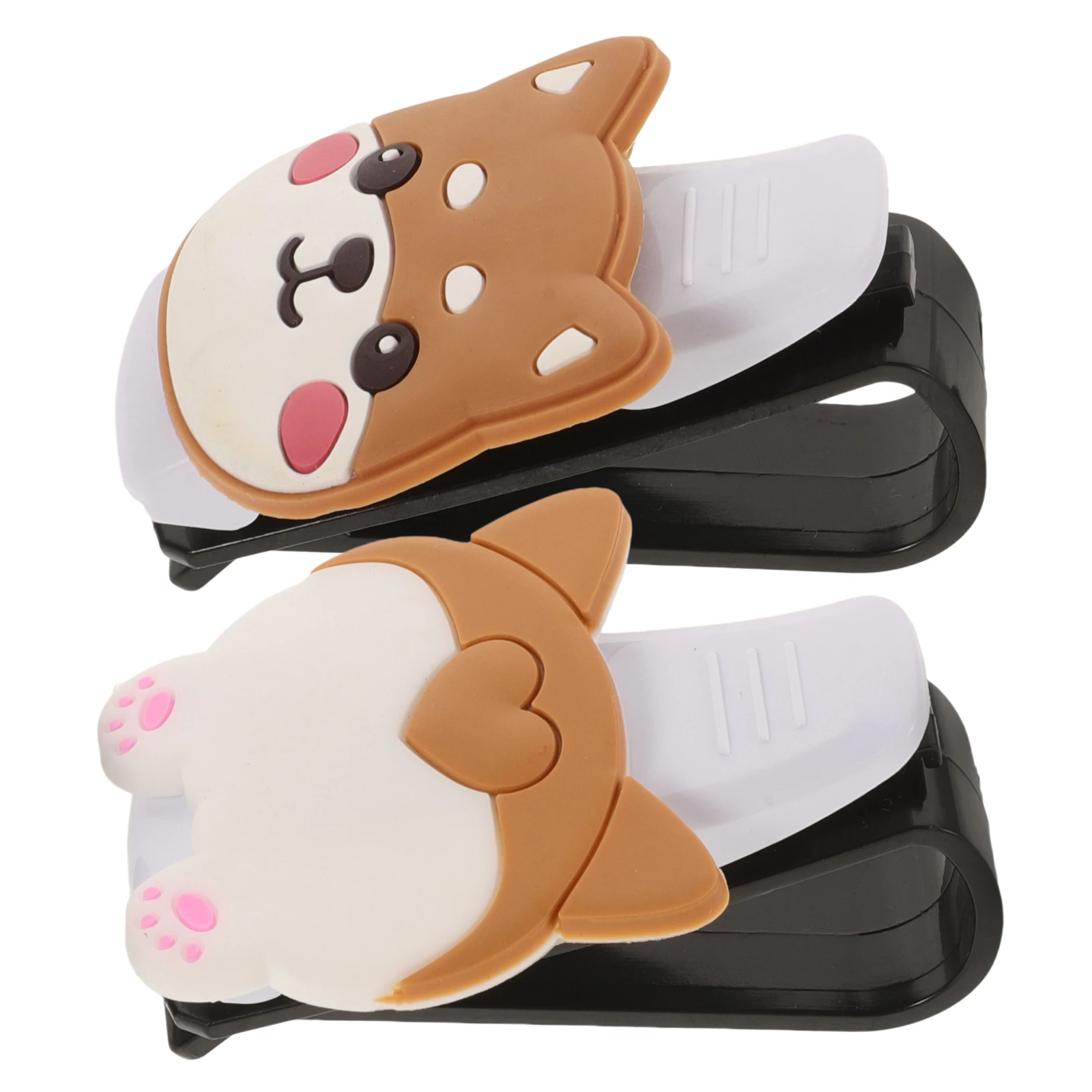 

2pcs Creative Car Glasses Holder Sunglass Accessories For Women Multifunctional Visor Clip Business Card Organizer Suv Interior