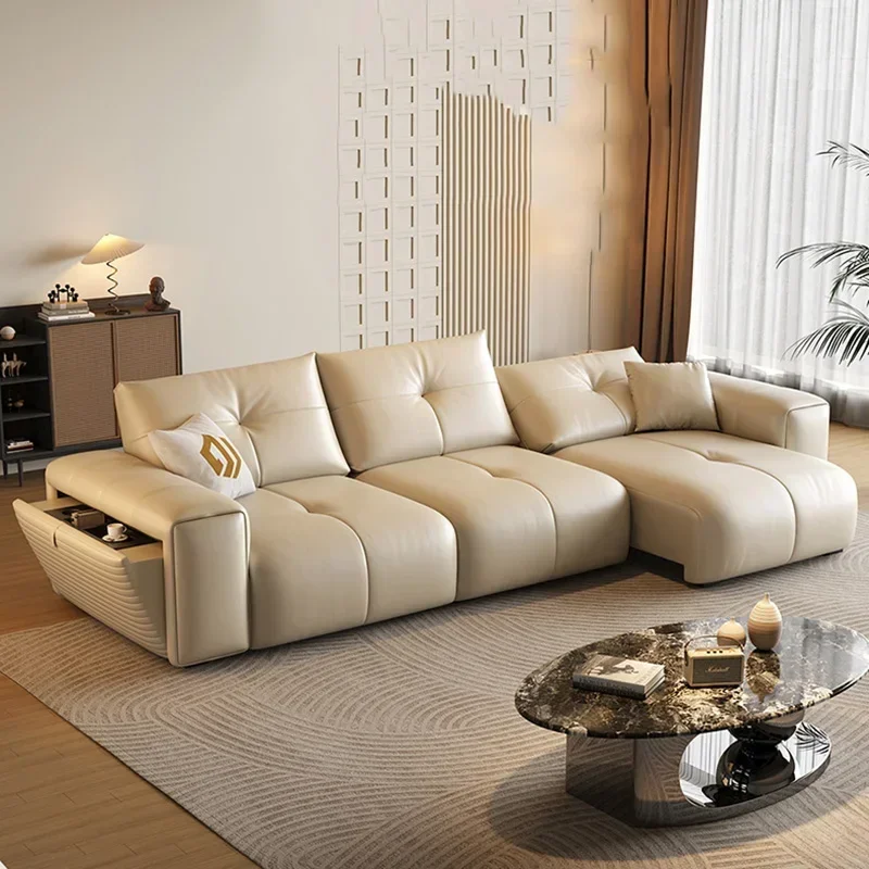 

Дизайнерский подлокотник, диваны для гостиной, желтый, с высокой спинкой, большой современный электрический диван с креслом, роскошная уникальная мебель Divano Moderno